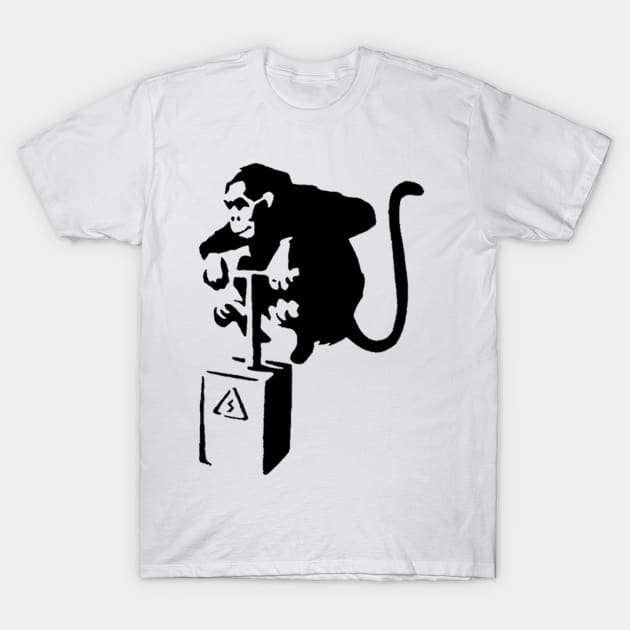 Monkey Detonate Stencil T-Shirt by GTC_Design